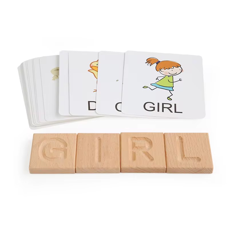 Wooden alphabet trace and match