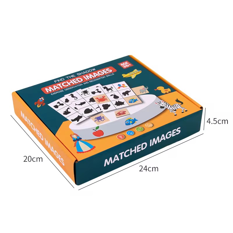Wooden shadow matching toy