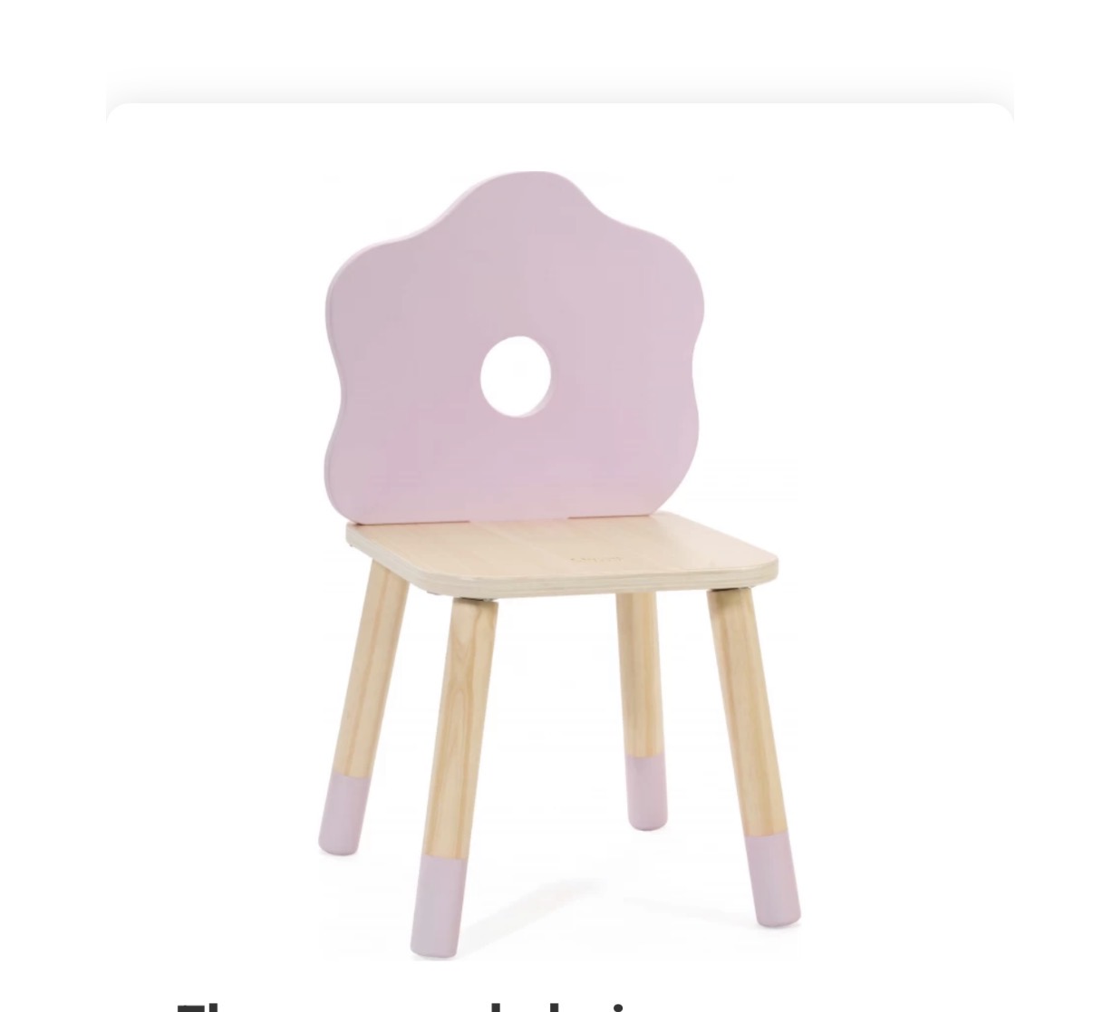 Flower wood chair
